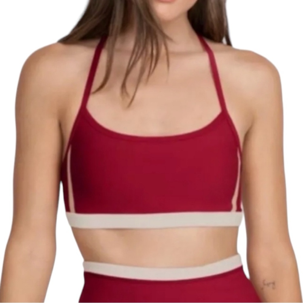 ❌SOLD❌ Johnny Was Calme Endurance Cross Back Sports Bra II in Red
